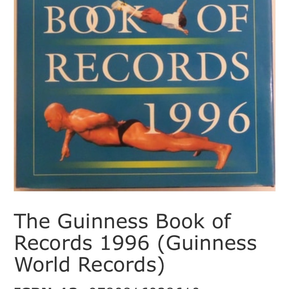 Vintage The Guinness Book of Records 1996 Edition Heros Competition